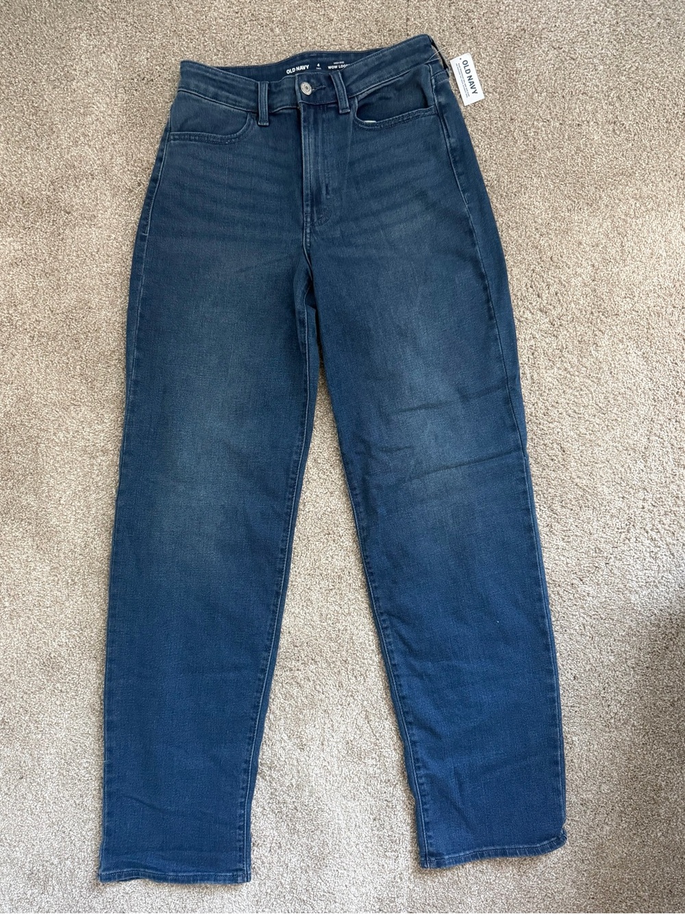 Tall Old Navy Women's Dark Blue Wow Loose Jeans